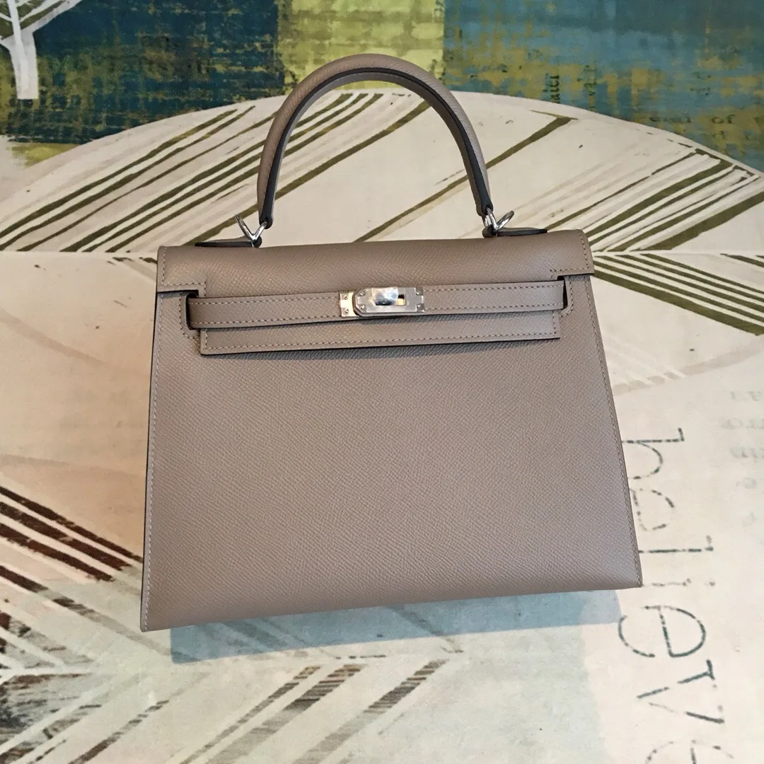 Hermes Kelly 25 Sellier Epsom Gris Asphalt Bag - Image 3