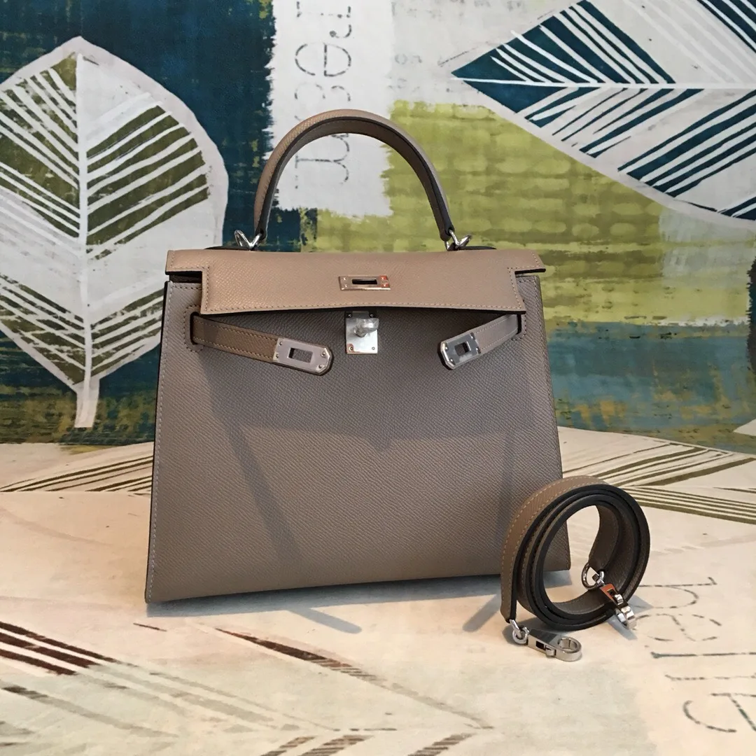 Alternative view of Hermes Kelly 25 Sellier Epsom Gris Asphalt Bag