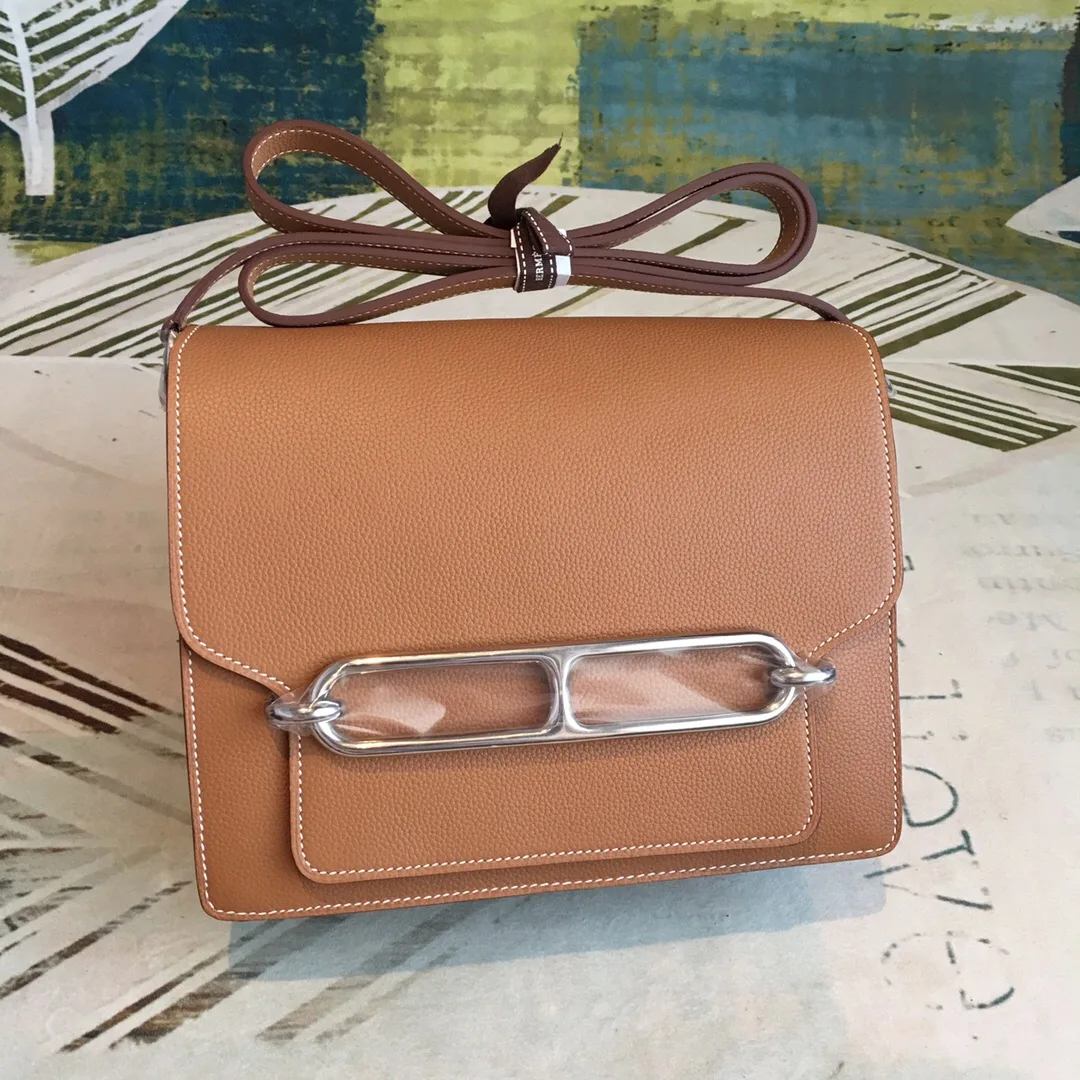 Hermes Mini Evercolor Sac Roulis 19 Brown Palladium Hardware / - Image 8