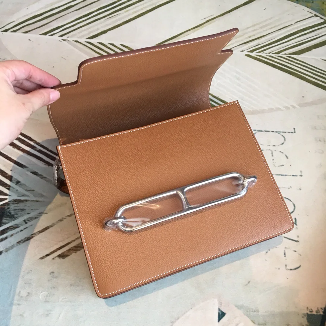 Hermes Mini Evercolor Sac Roulis 19 Brown Palladium Hardware / - Image 7
