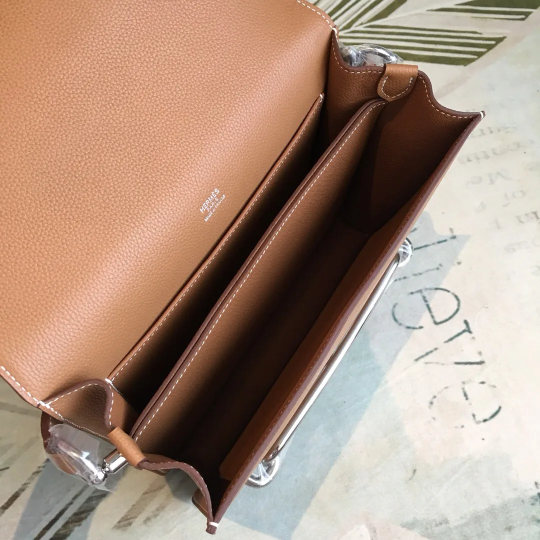 Hermes Mini Evercolor Sac Roulis 19 Brown Palladium Hardware / - Image 6