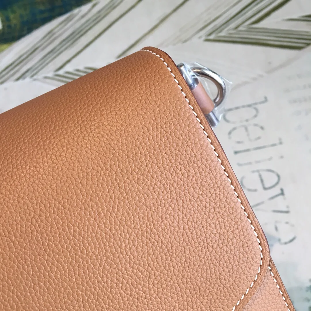 Hermes Mini Evercolor Sac Roulis 19 Brown Palladium Hardware / - Image 5