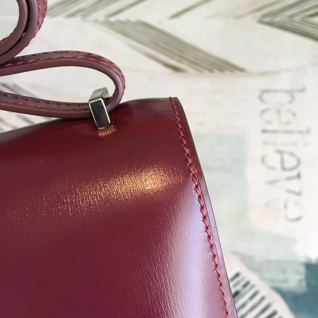 Hermes Constance 18 Burgundy Silver Toned Hardware / - Image 4