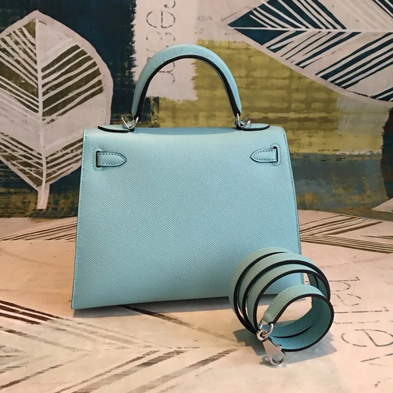 Hermes Kelly Light Yellow Silver Toned Hardware / - Image 9