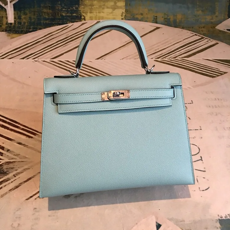 Hermes Kelly Light Yellow Silver Toned Hardware / - Image 8