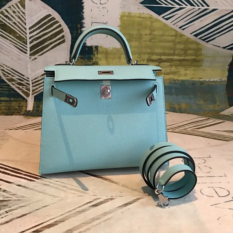 Hermes Kelly Light Yellow Silver Toned Hardware / - Image 7