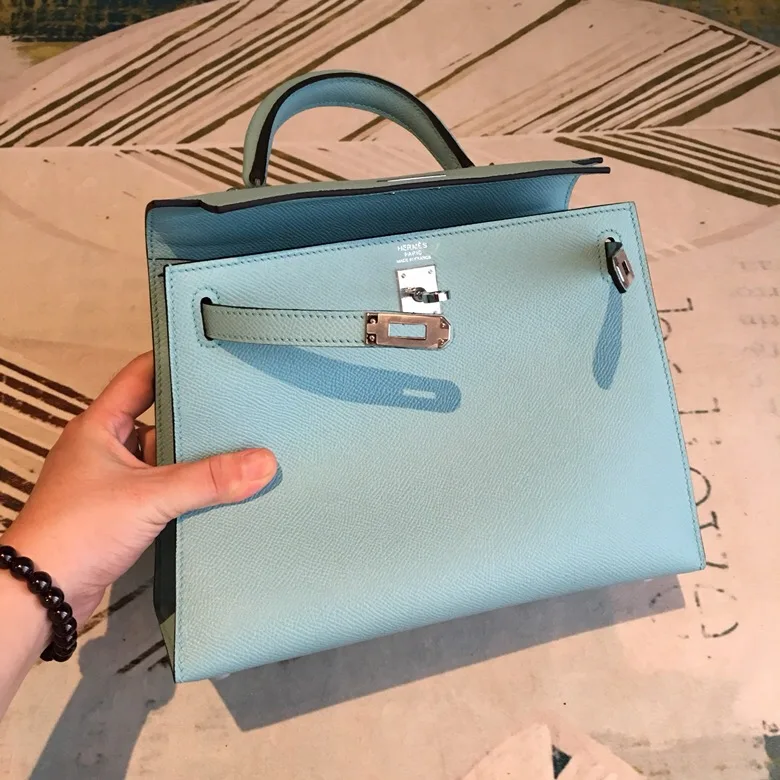 Hermes Kelly Light Yellow Silver Toned Hardware / - Image 6