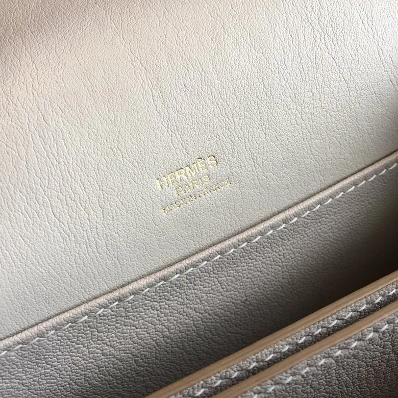 Hermes Mini Evercolor Sac Roulis 19 White Gold Hardware / - Image 5