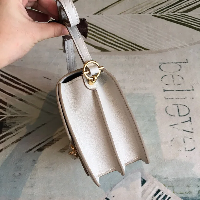 Alternative view of Hermes Mini Evercolor Sac Roulis 19 White Gold Hardware /