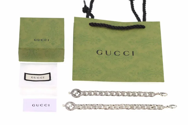 Alternative view of Gucci Interlocking G Chain Bracelet Silver Tone