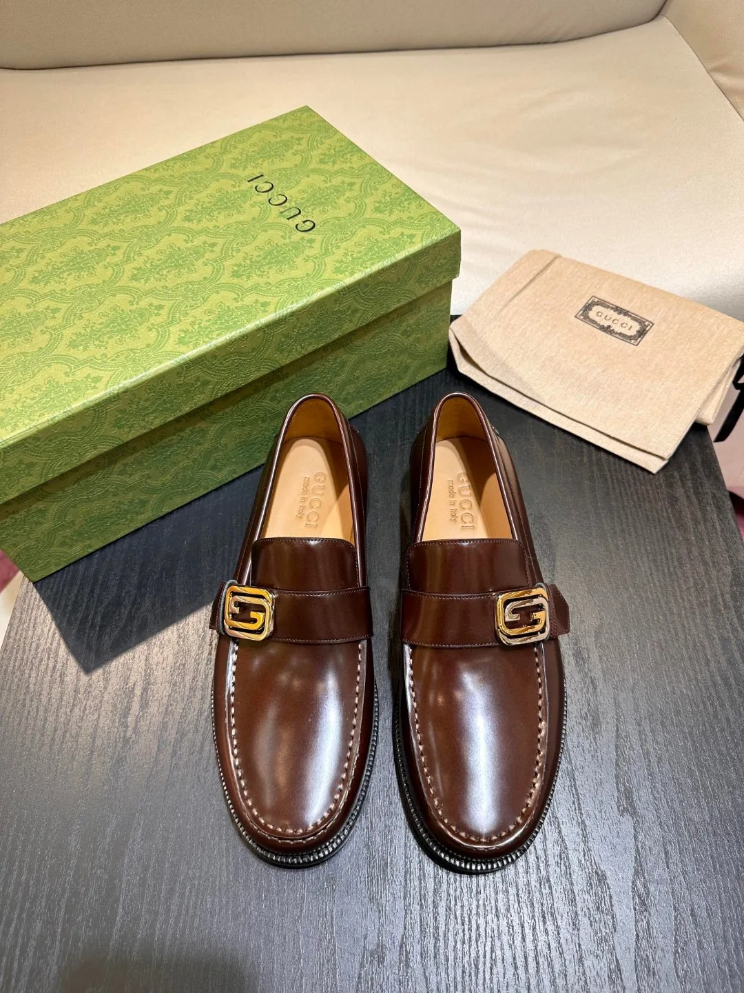 Alternative view of Gucci Interlocking G Loafer Brown