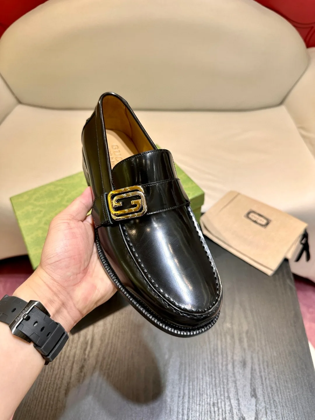 Gucci Interlocking G Loafer Black - Image 7