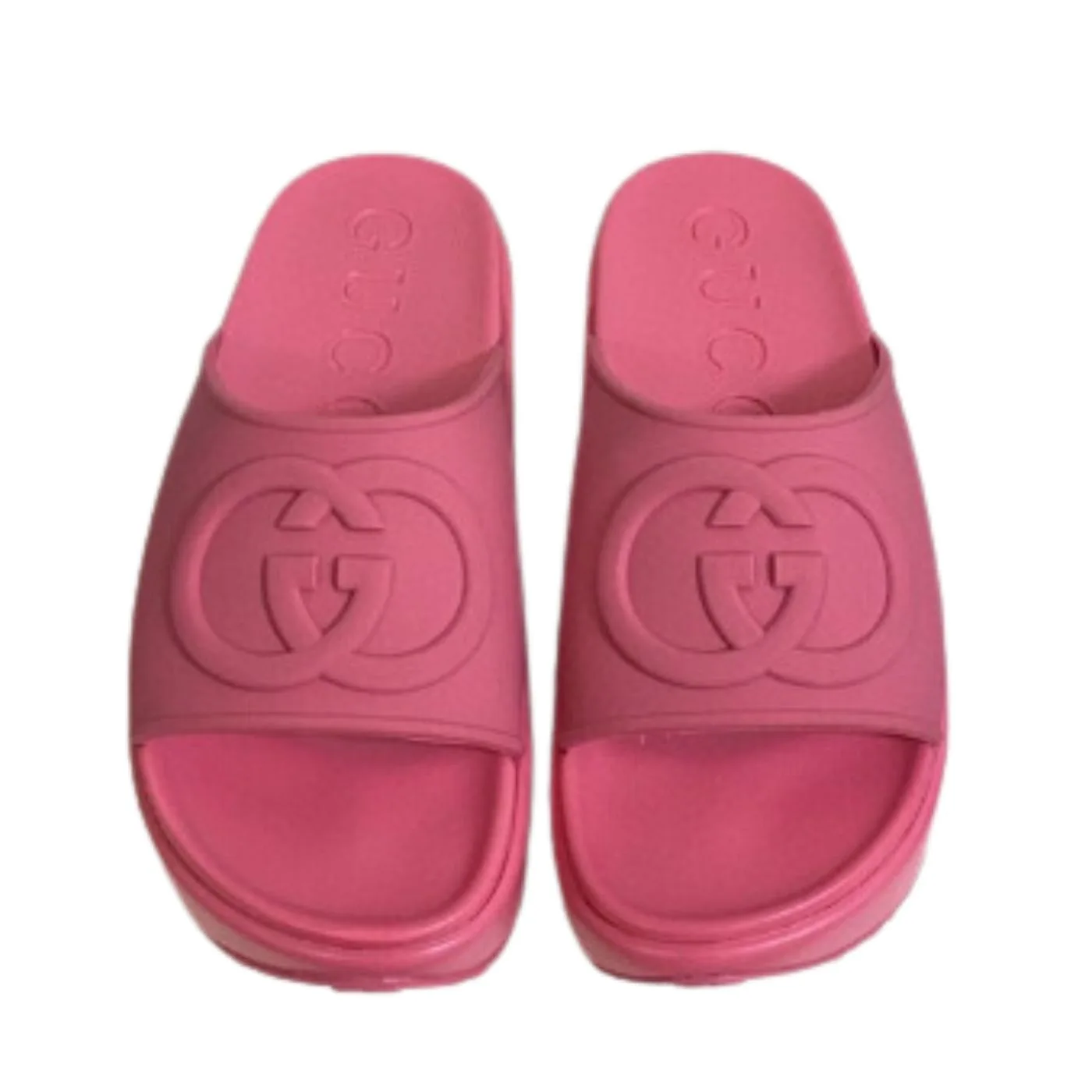 Gucci Interlocking G Slide Sandal Pink