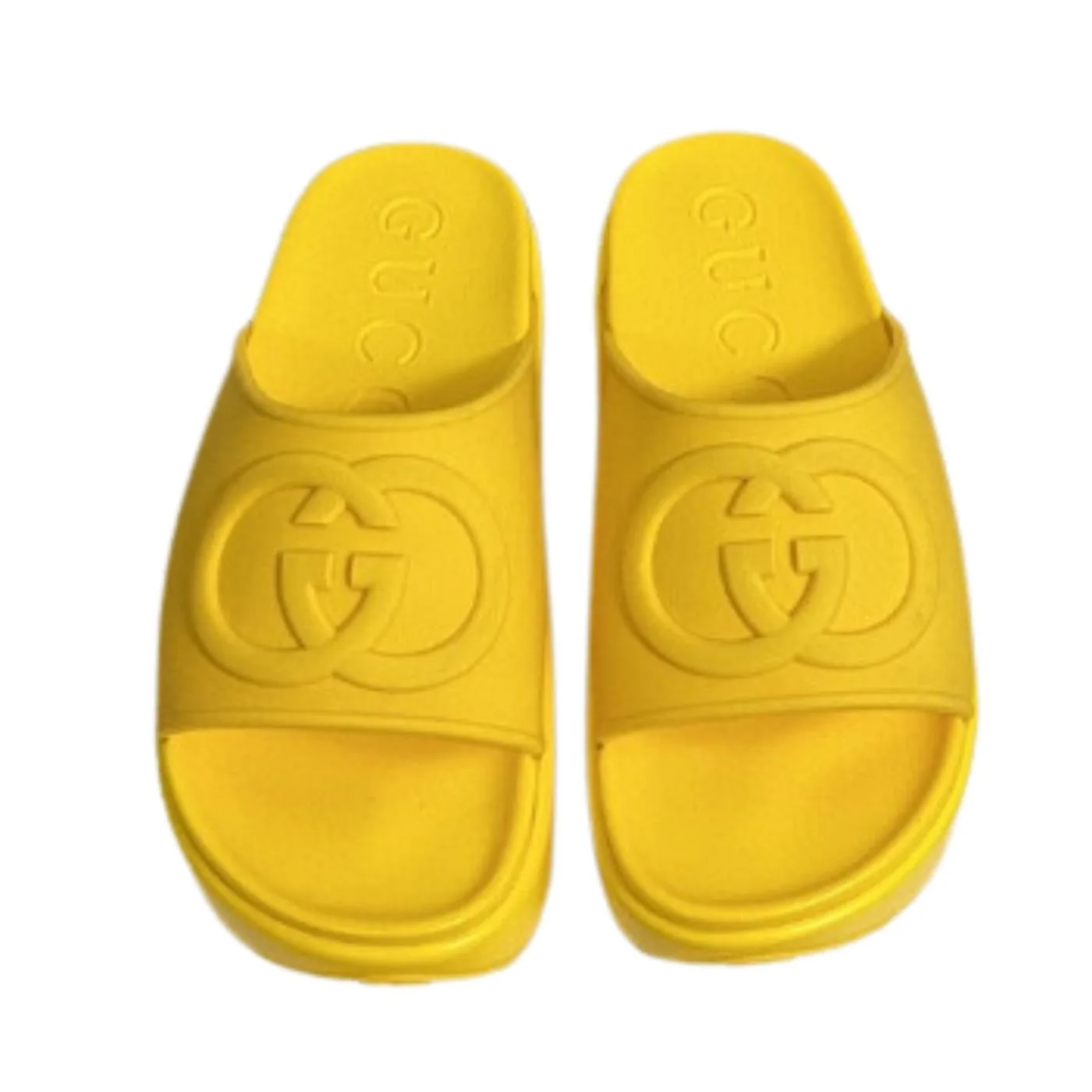 Gucci Interlocking G Slide Sandal Yellow