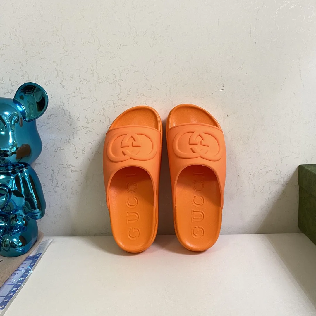 Gucci Interlocking G Slide Sandal Orange - Image 5