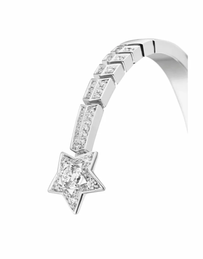 Chanel Comète Chevron Bracelet White Gold - Image 3