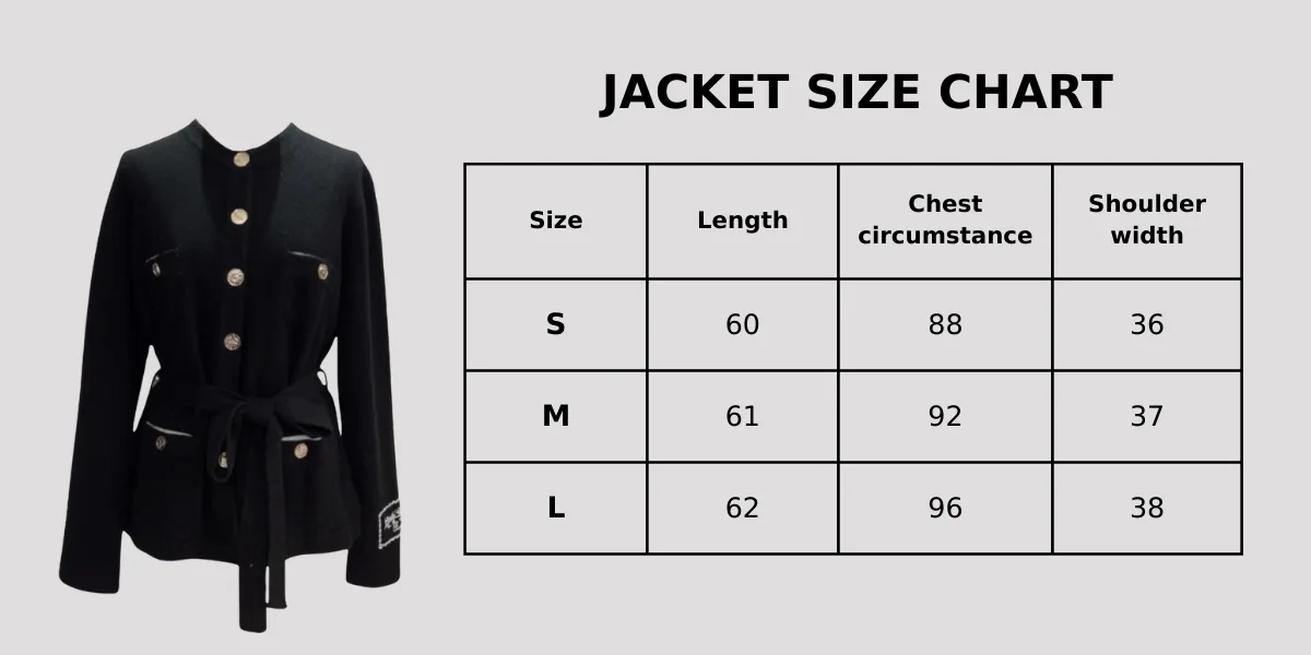 Chanel Belted Jacket With Buttons Black - Image 6