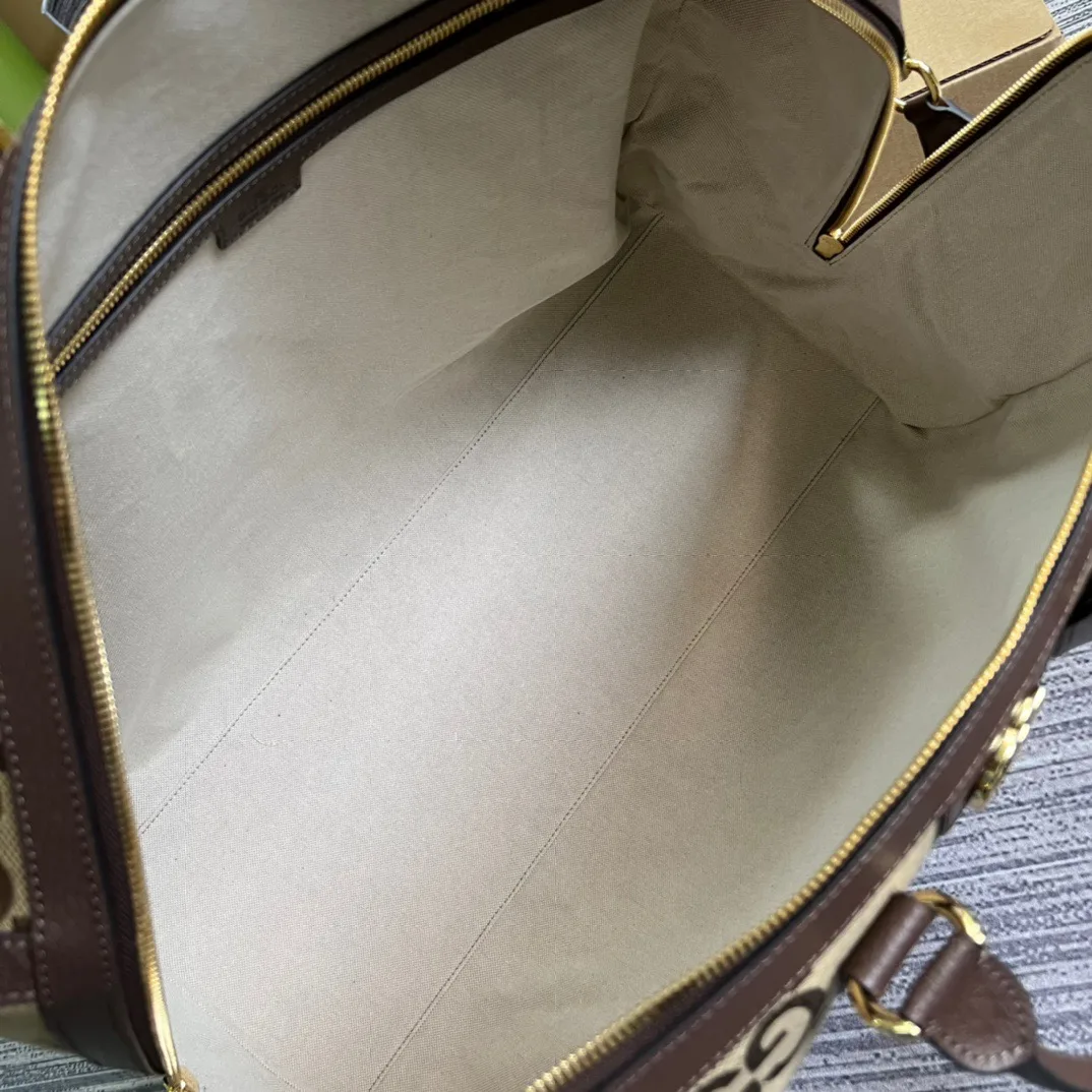 Gucci Jumbo GG Large Duffle Bag Brown / - Image 8
