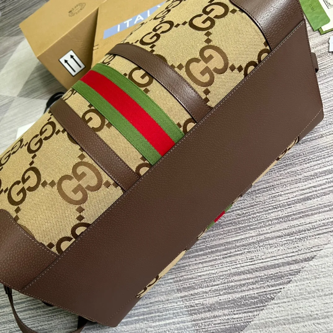 Gucci Jumbo GG Large Duffle Bag Brown / - Image 7