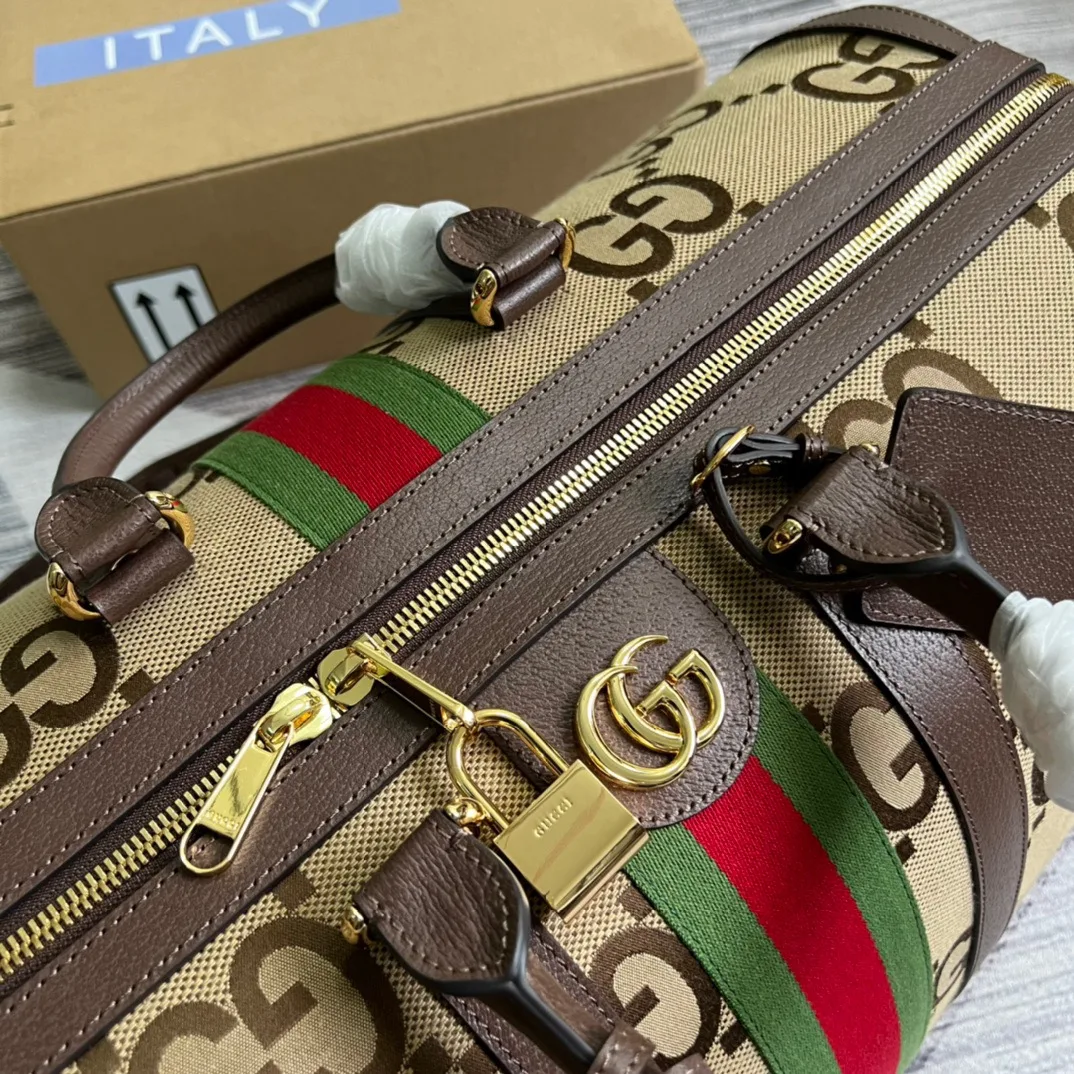 Gucci Jumbo GG Large Duffle Bag Brown / - Image 6