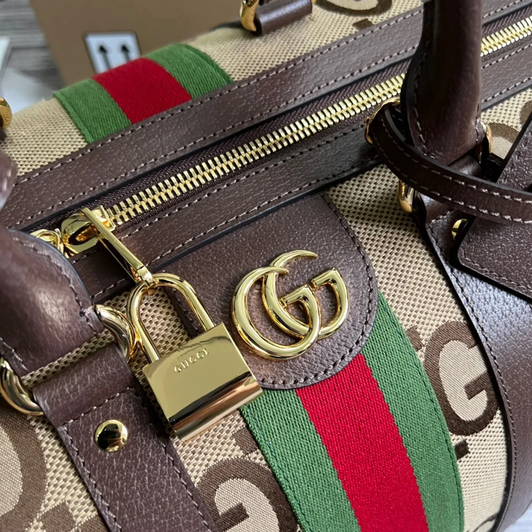 Gucci Jumbo GG Large Duffle Bag Brown / - Image 5