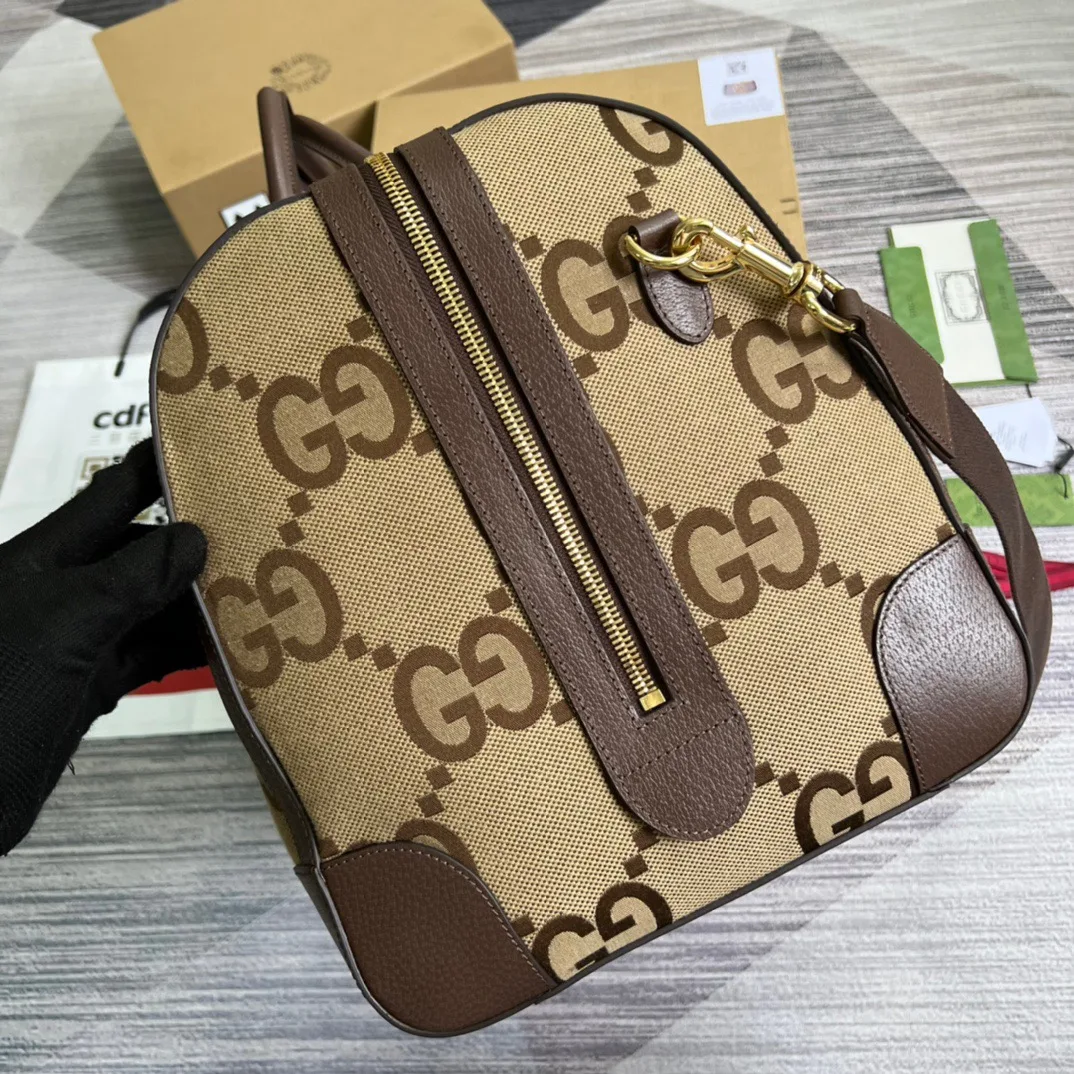 Gucci Jumbo GG Large Duffle Bag Brown / - Image 3