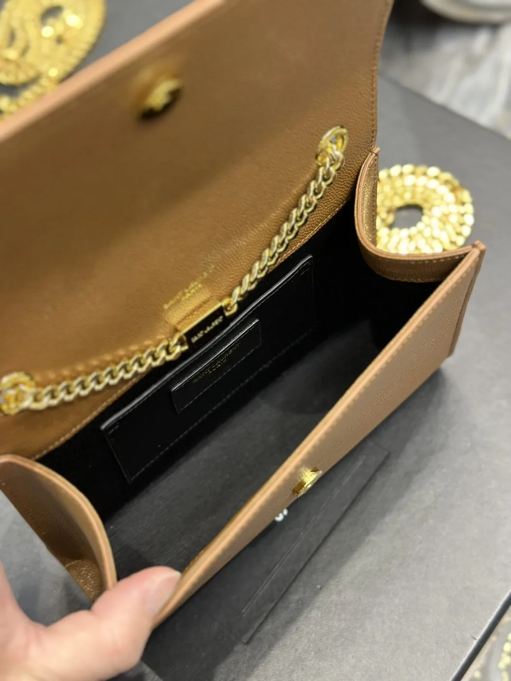 Saint Laurent Kate Small Chain Bag Brown / - Image 3
