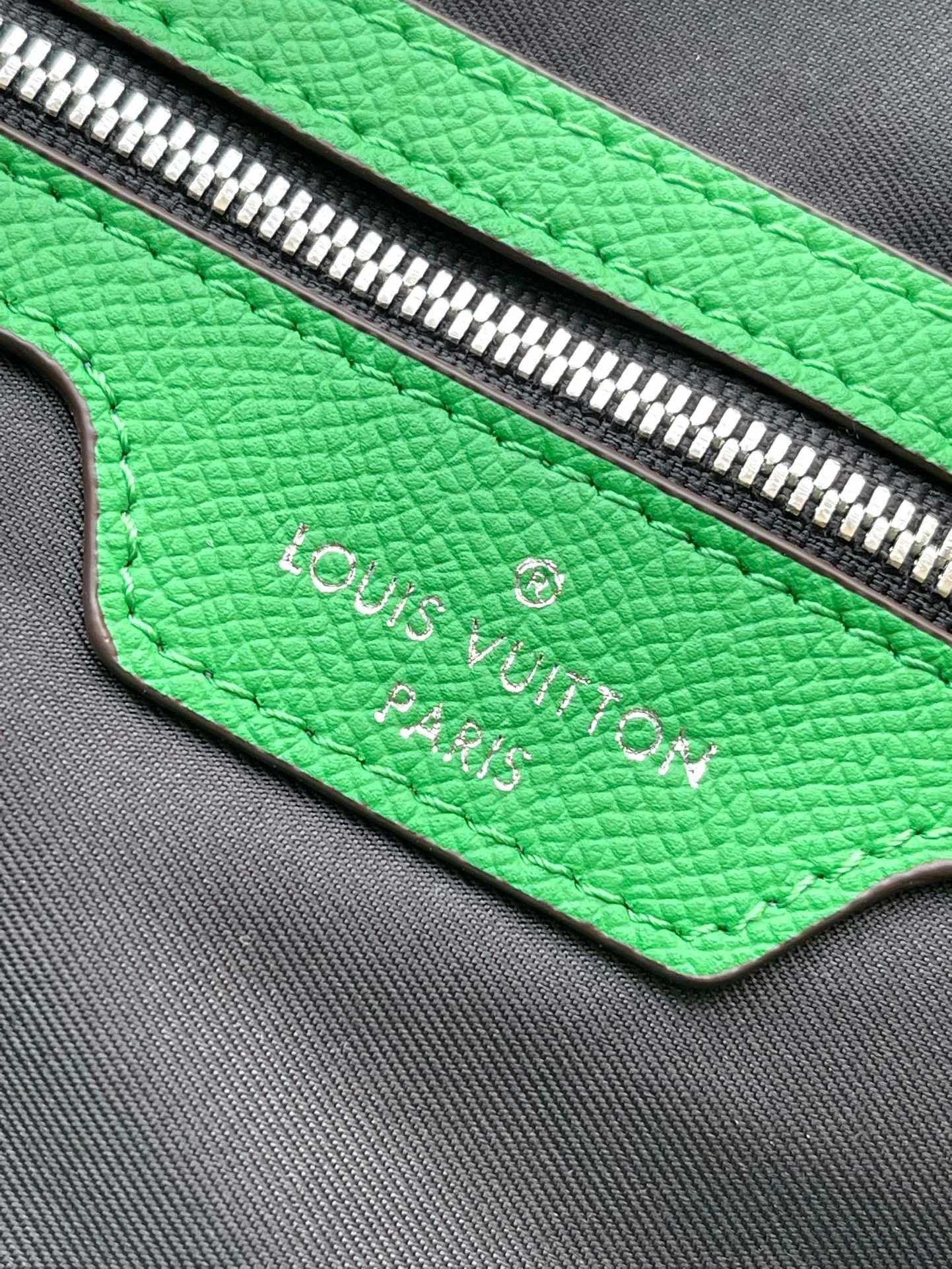 Louis Vuitton Keepall Bandouliere 45 Travel Bag / Green Silver Hardware - Image 11