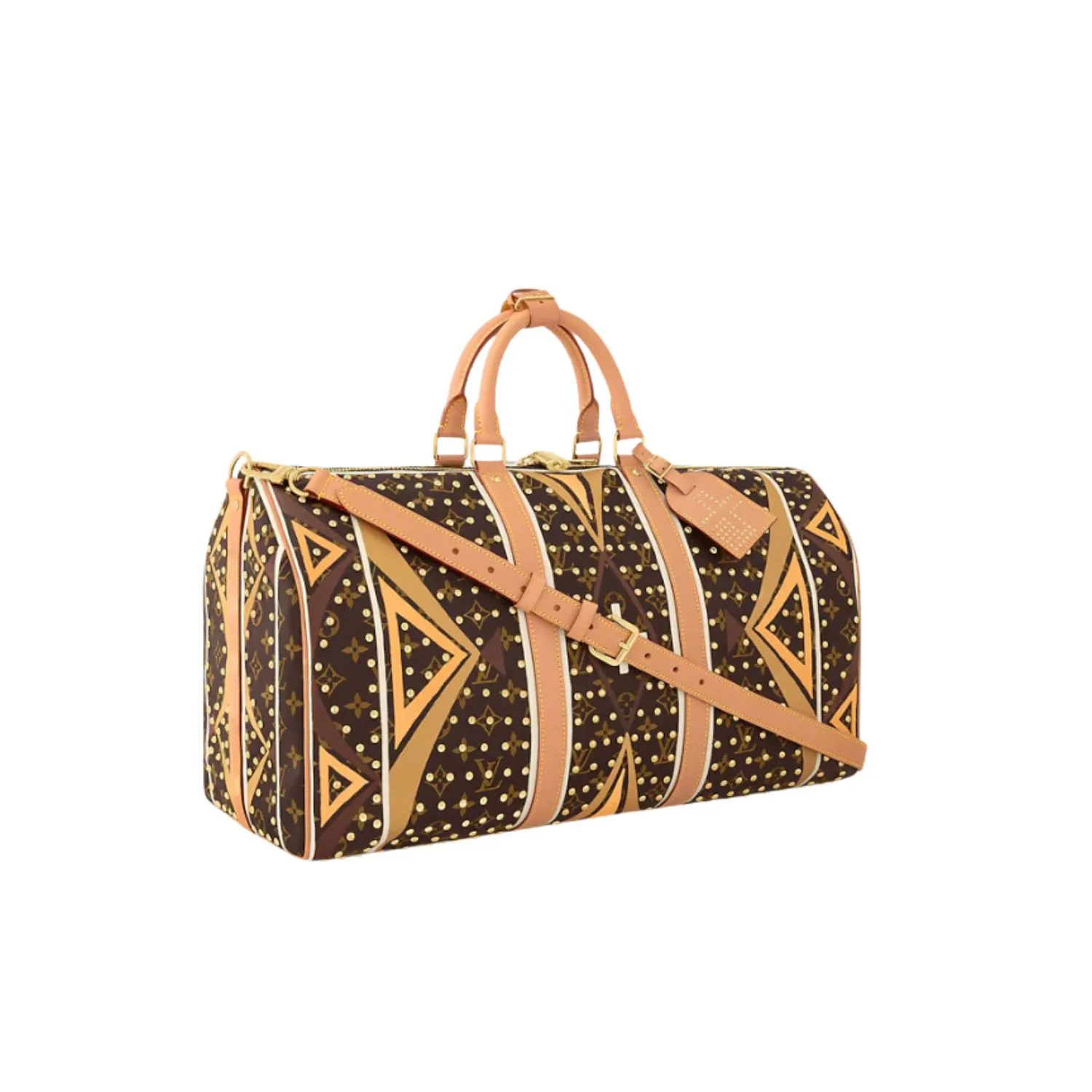 Louis Vuitton Keepall Bandouliere 50 Travel Bag / Brown Gold Hardware - Image 3