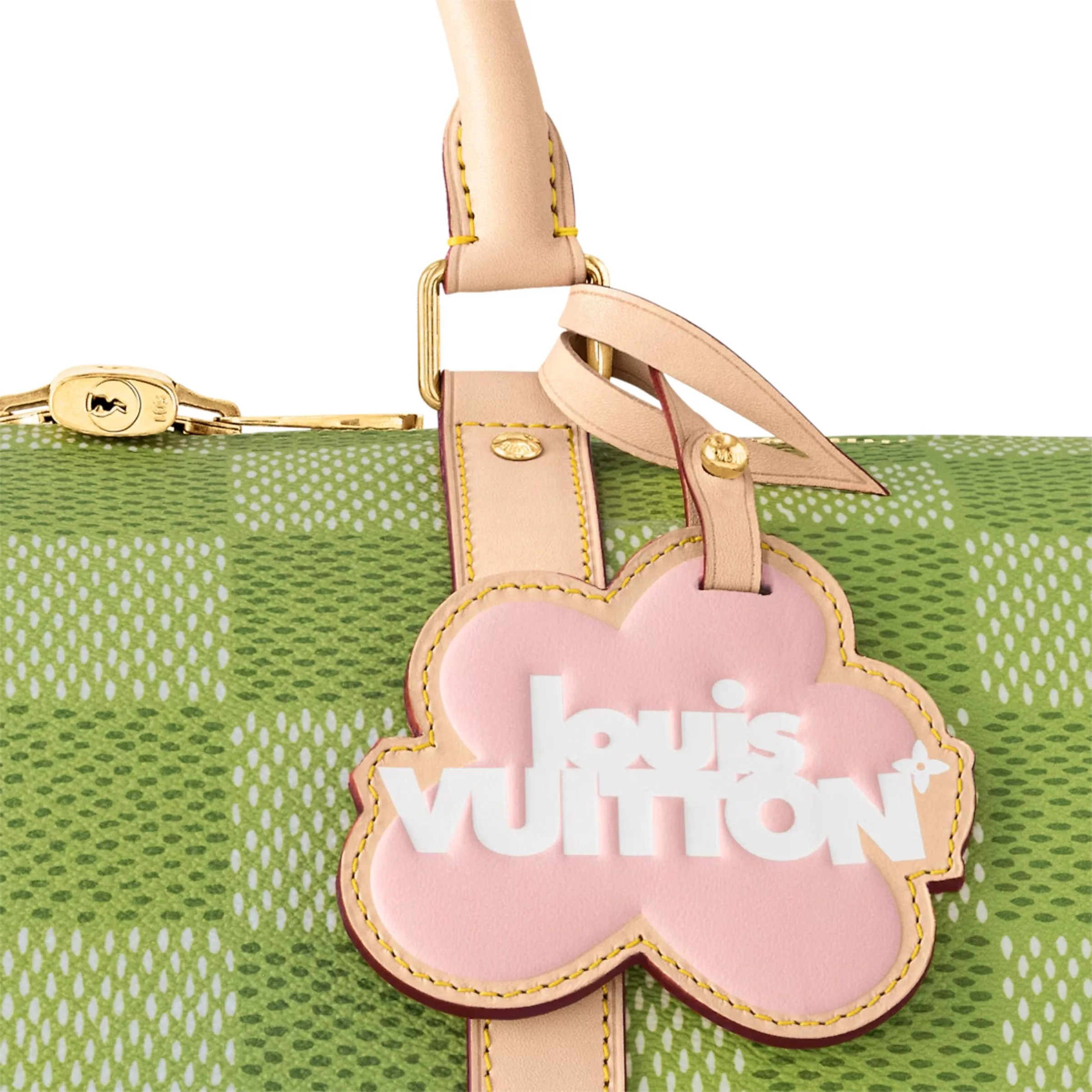 Louis Vuitton Keepall Bandouliere 50 Travel Bag / Green Gold Hardware - Image 7