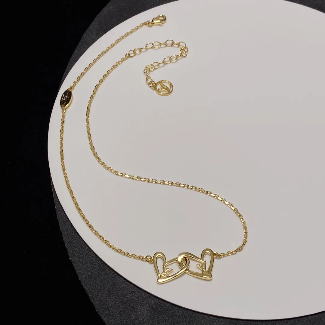 Louis Vuitton LV Letter Necklace Gold - Image 6