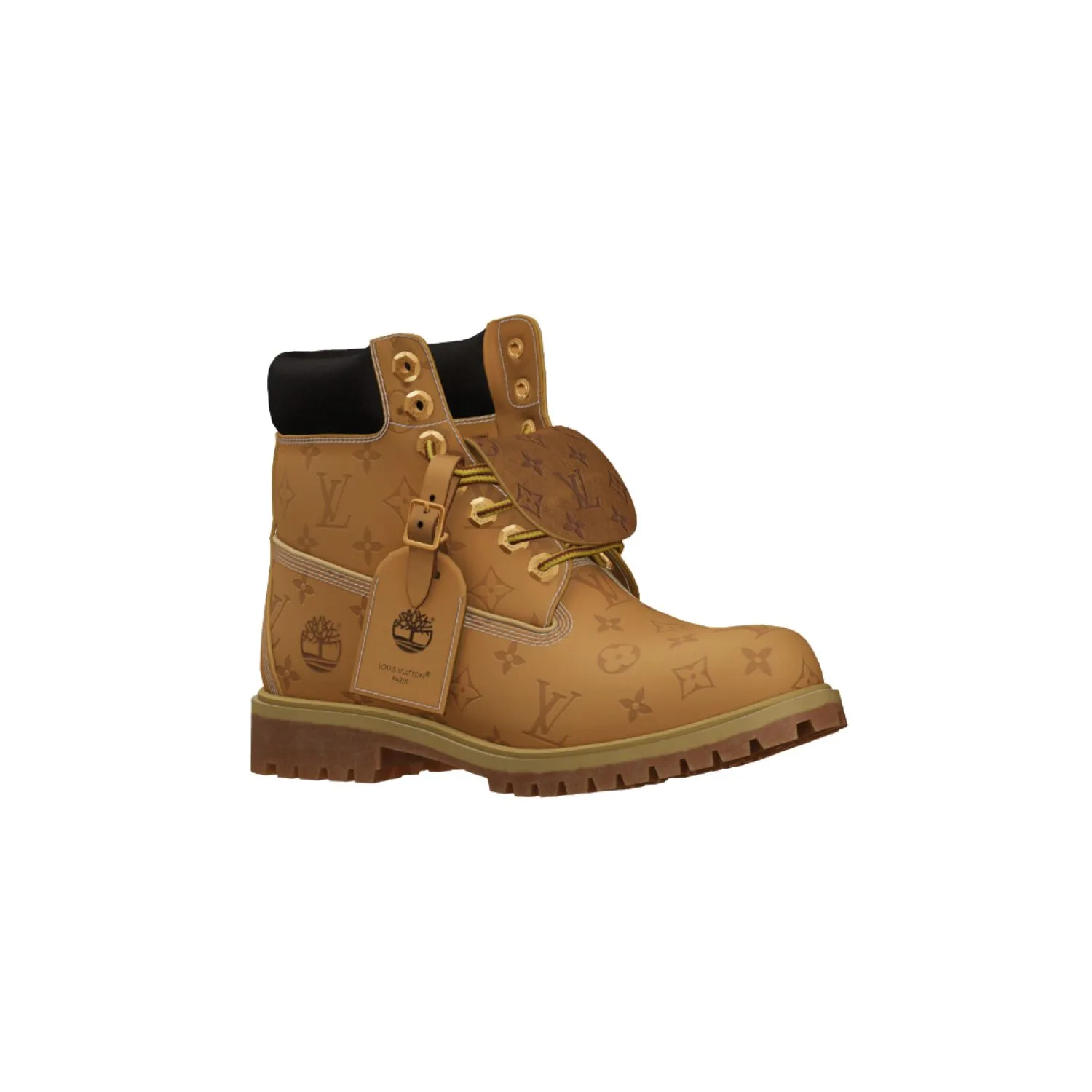 Louis Vuitton x Timberland 6-In Ankle Boots Beige 1AD72T - Image 5
