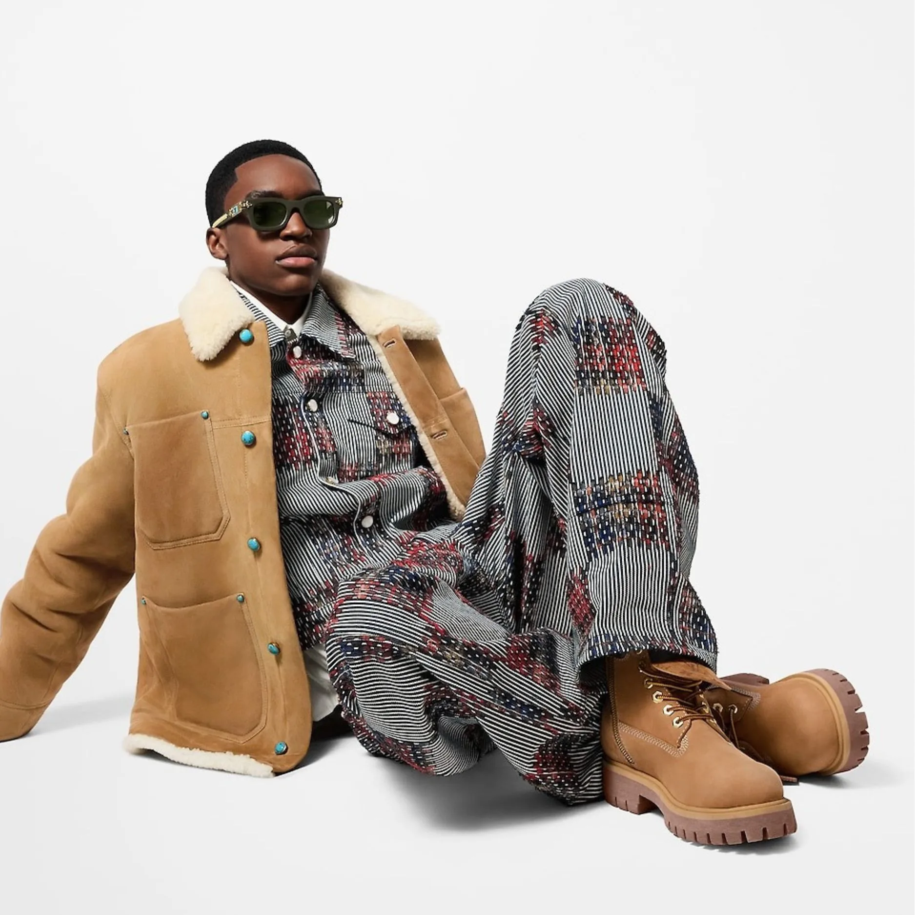 Alternative view of Louis Vuitton LV x Timberland Ankle Boots Beige 1AD74Z