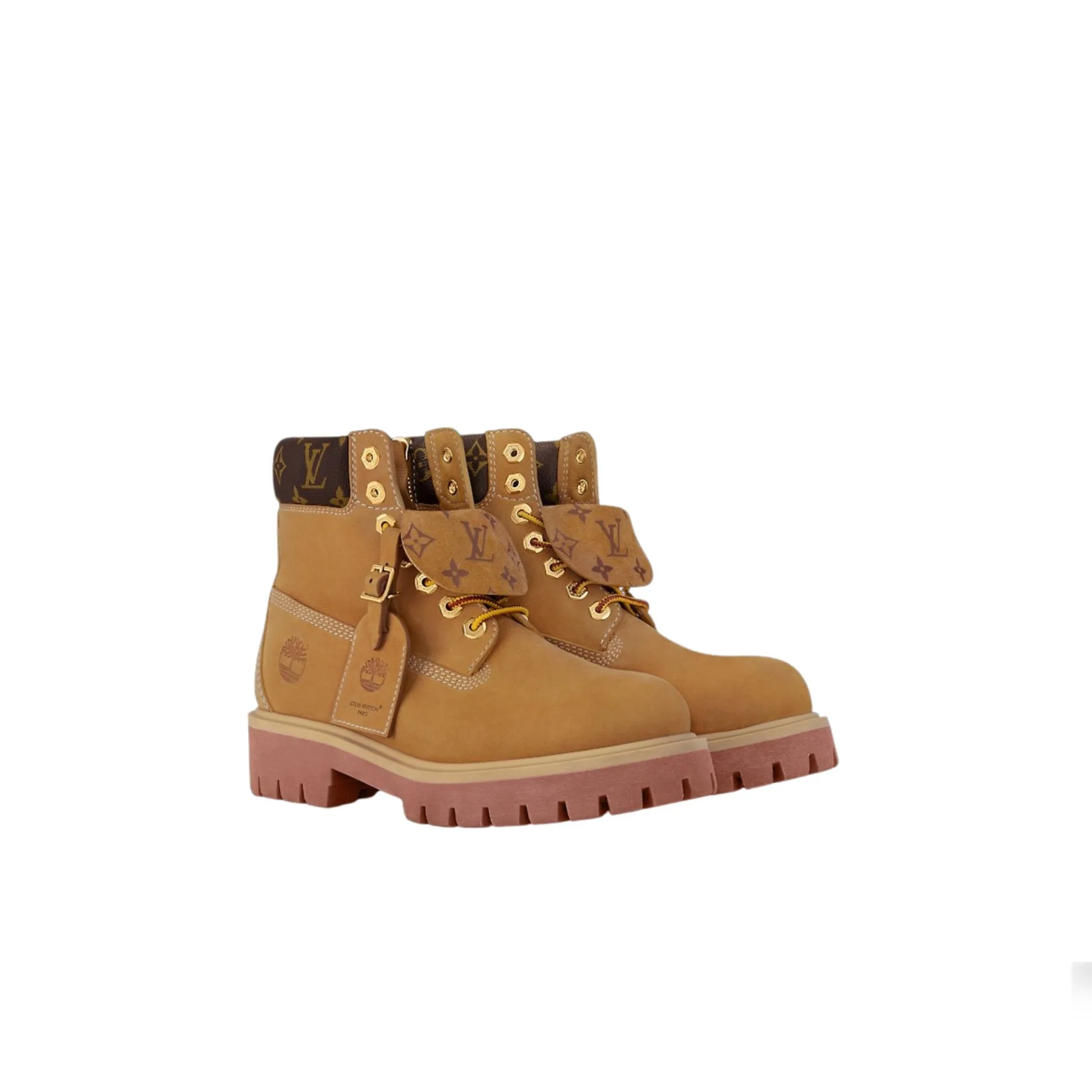 Louis Vuitton LV x Timberland Ankle Boots Beige 1AD74Z - Image 4