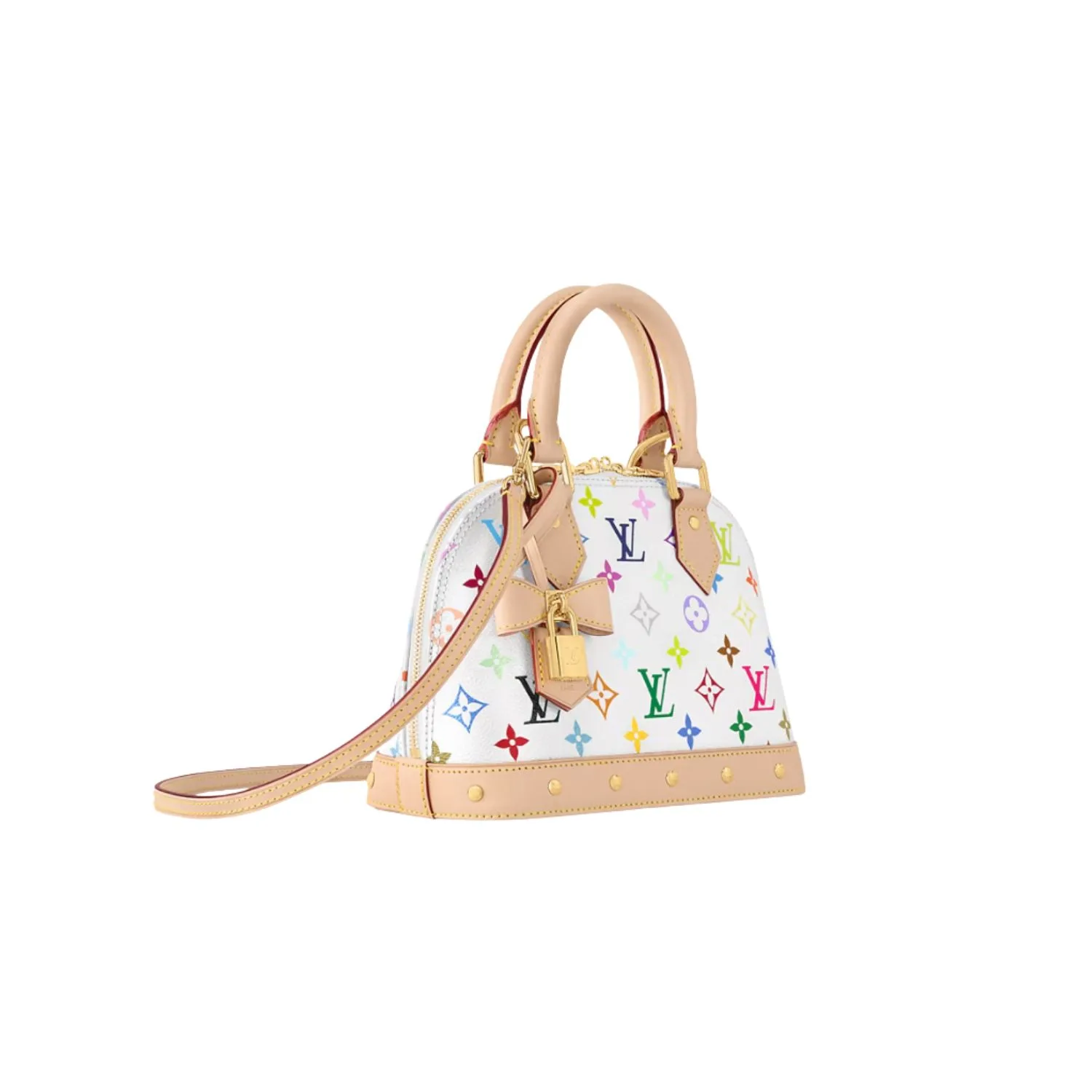 Louis Vuitton LV x TM Alma BB Top Handle Bag / Multicolored Bag Gold Hardware - Image 3