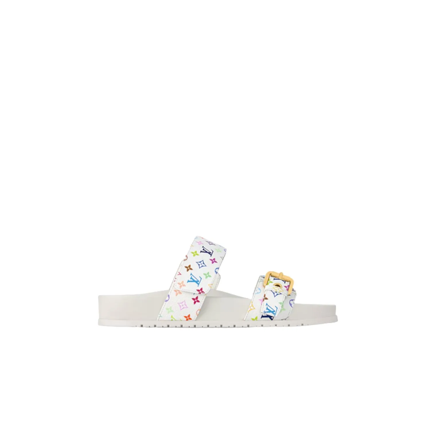Louis Vuitton LV x TM Bom Dia Flat Comfort Mule Multicolored Blanc - 1AGXU3 - Image 3