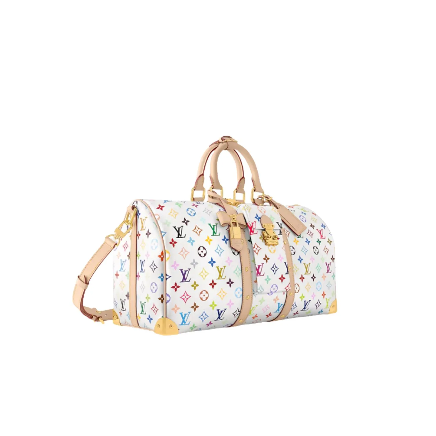Louis Vuitton LV x TM Keepall Bandouliere 45 Travel Bag / Multicoloured Gold Hardware - Image 3