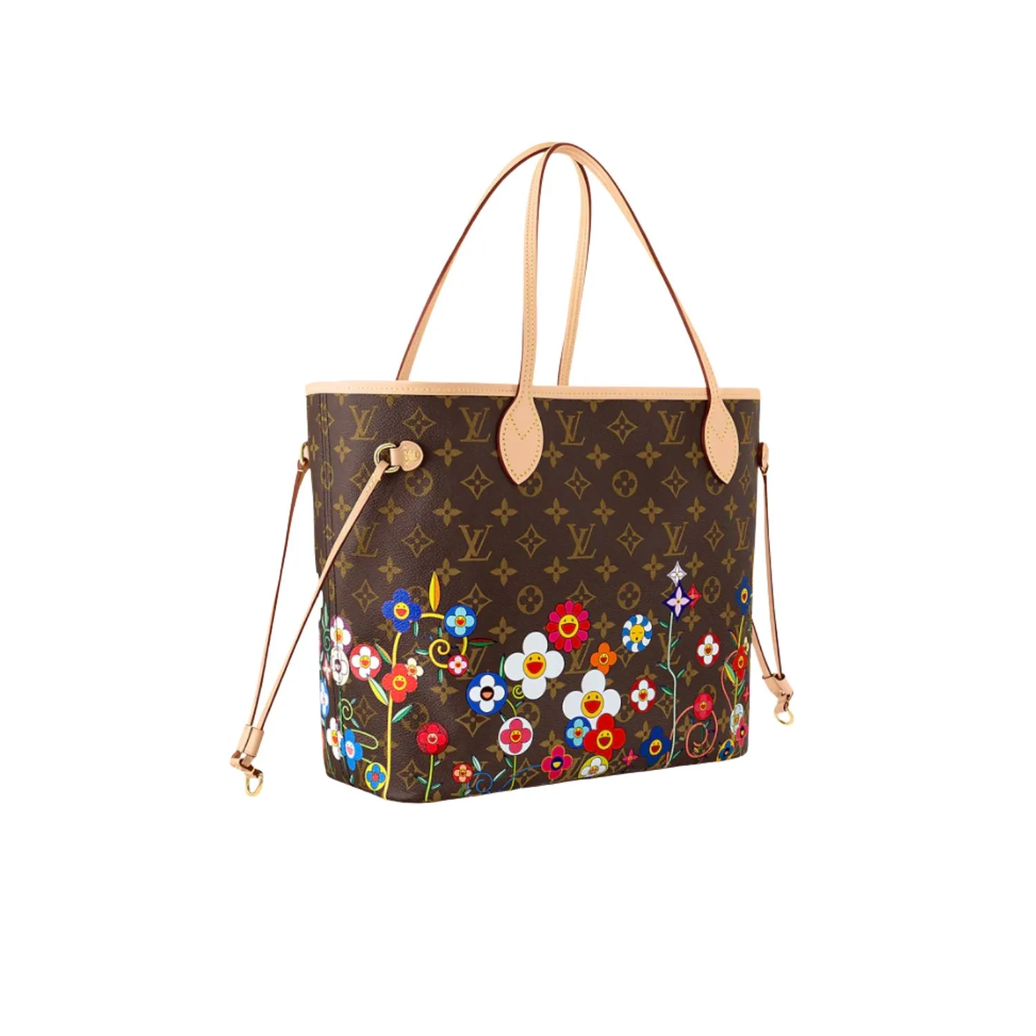 Louis Vuitton LV x TM Neverfull MM Tote Bag / Brown Monogram Gold Hardware - Image 3