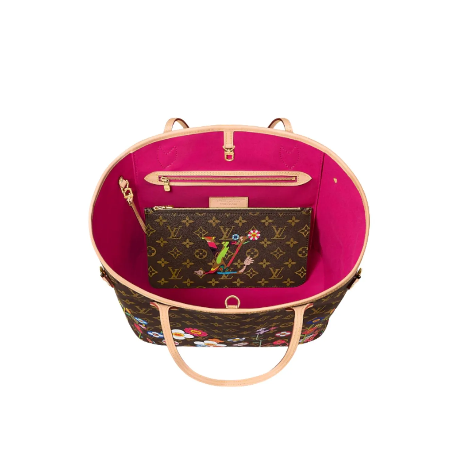 Louis Vuitton LV x TM Neverfull MM Tote Bag / Brown Monogram Gold Hardware - Image 6