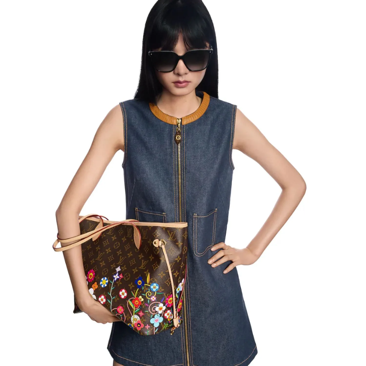 Alternative view of Louis Vuitton LV x TM Neverfull MM Tote Bag / Brown Monogram Gold Hardware