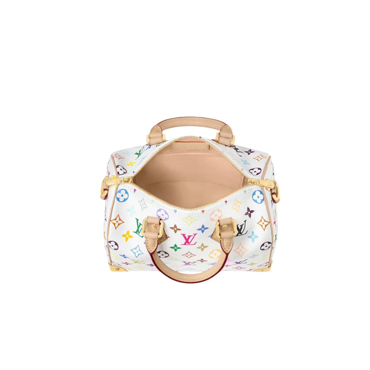 Louis Vuitton LV x TM Speedy Bandouliere 25 Top Handle Bag / Multicolored Gold Hardware - Image 5