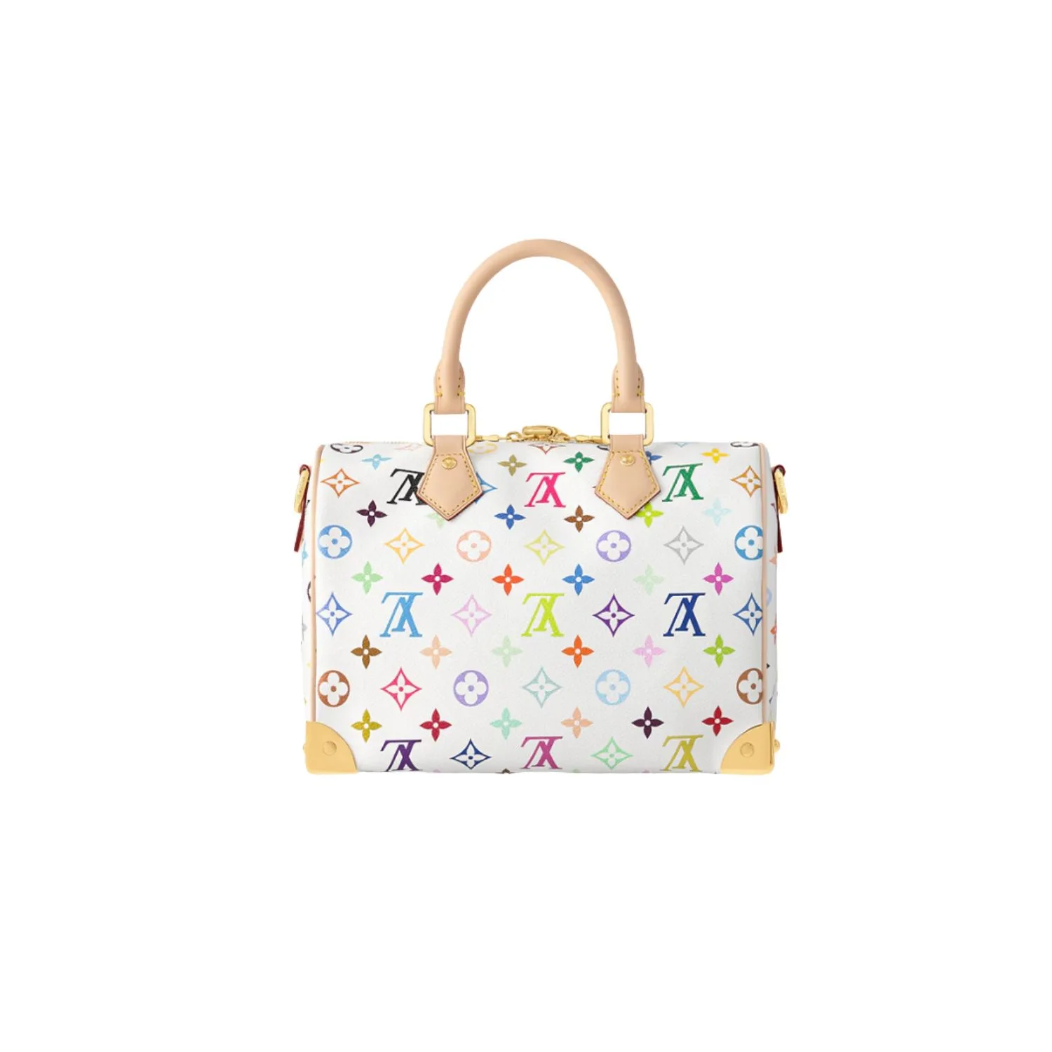 Louis Vuitton LV x TM Speedy Bandouliere 25 Top Handle Bag / Multicolored Gold Hardware - Image 4