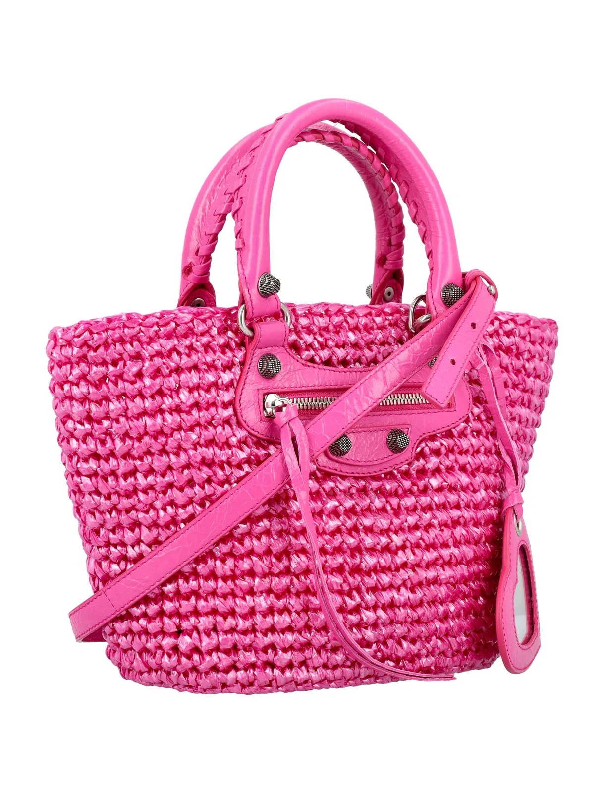 Balenciaga Le Cagole Small Panier Tote Bag Pink 11 Inches/ - Image 4