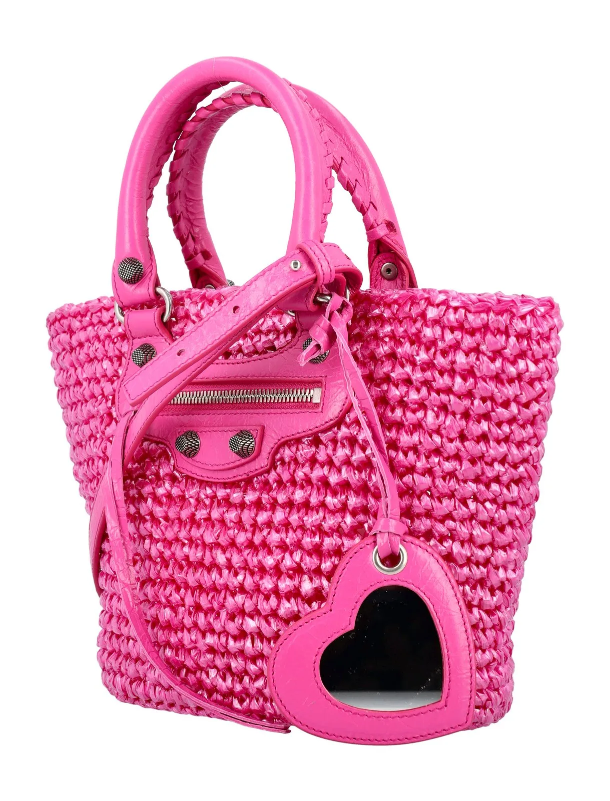 Balenciaga Le Cagole Small Panier Tote Bag Pink 11 Inches/ - Image 5