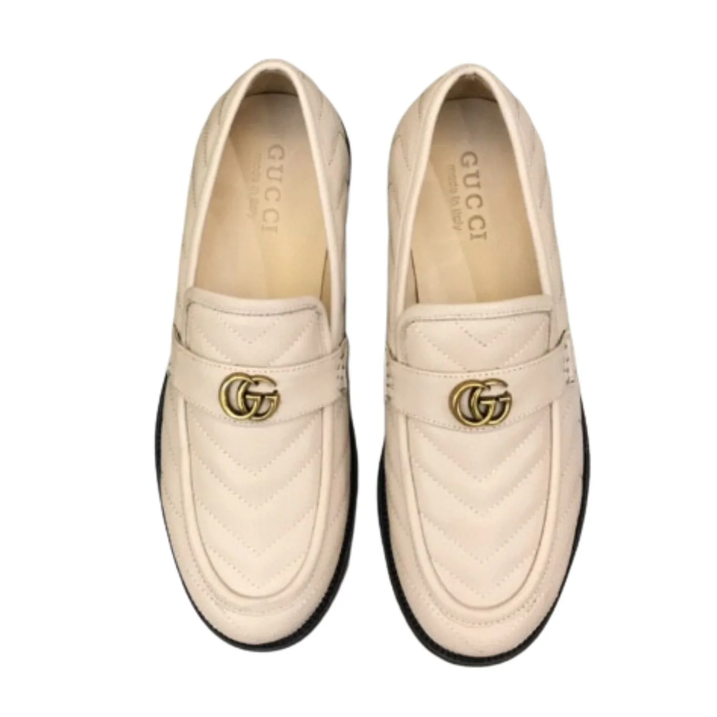 Loafer With Logo Gucci Beige - Image 5