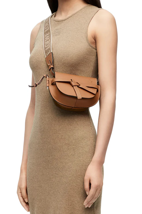 Alternative view of Loewe Gate Dual Mini Shoulder Bag / Brown Gold Hardware A650N46X13