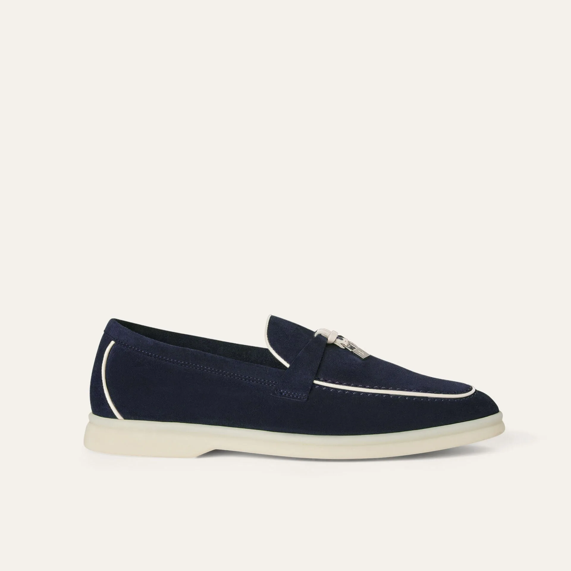 Loro Piana Summer Charms Walk Loafers Navy Blue – FAL5899 - Image 3