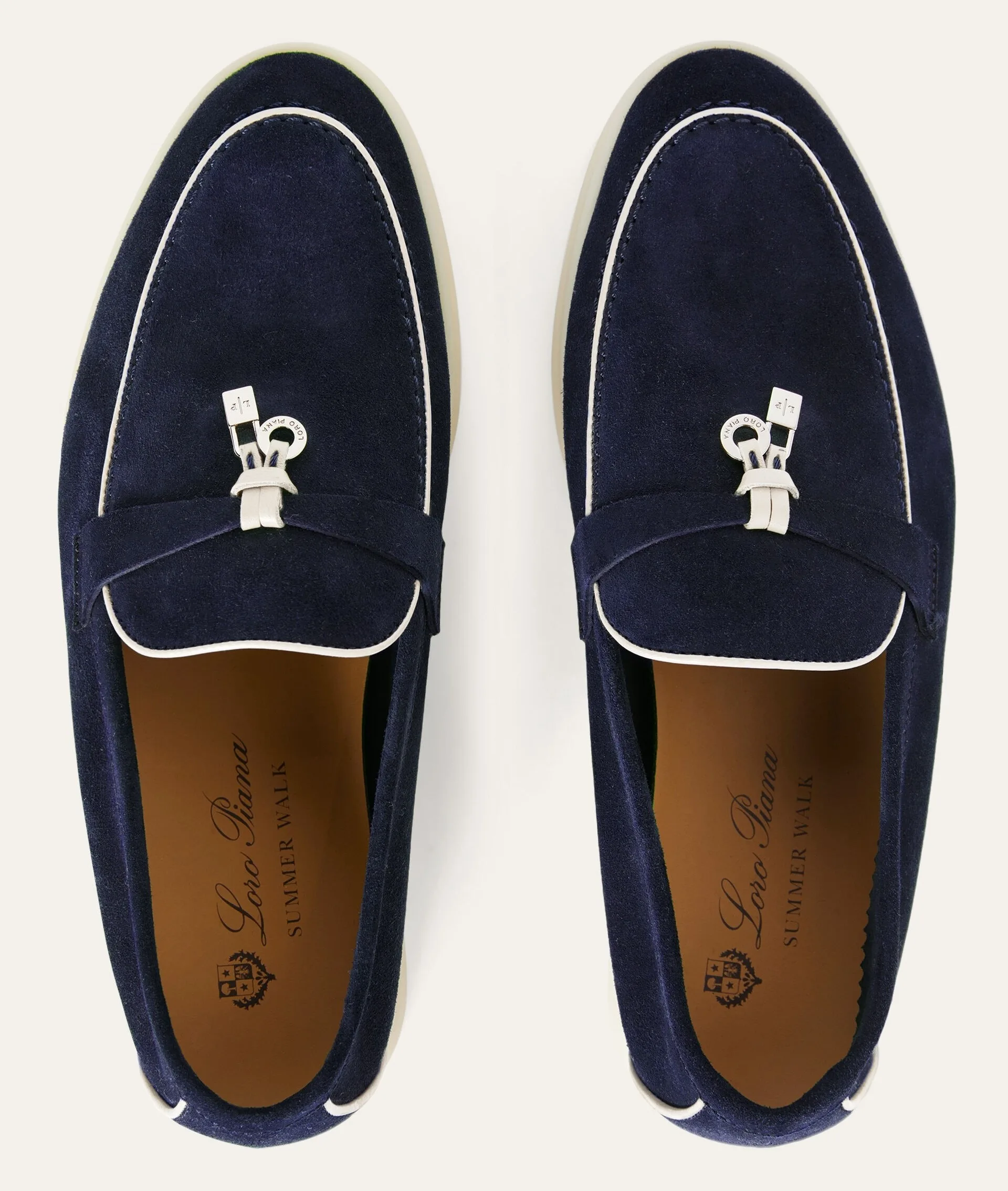 Loro Piana Summer Charms Walk Loafers Navy Blue – FAL5899 - Image 6