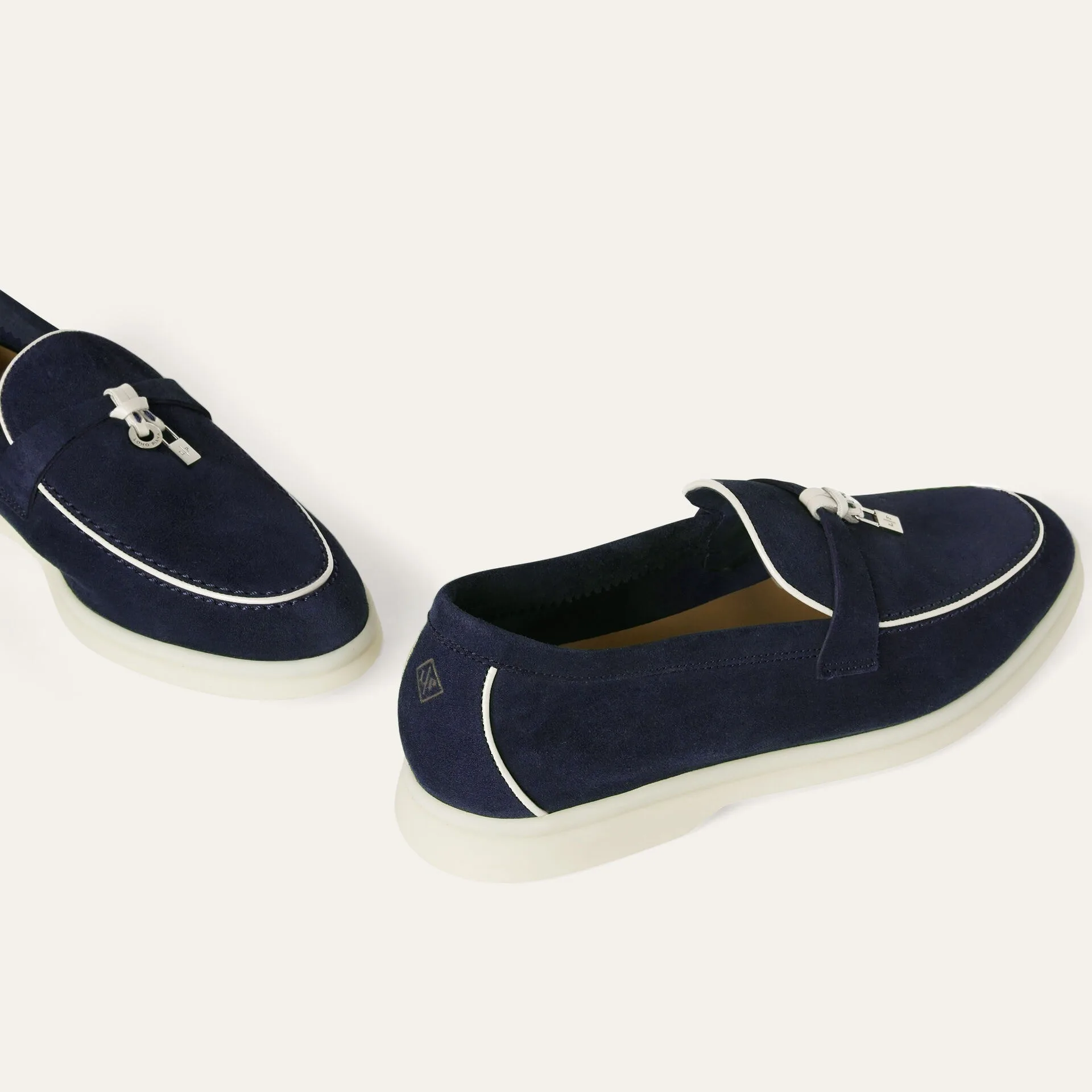 Loro Piana Summer Charms Walk Loafers Navy Blue – FAL5899 - Image 7
