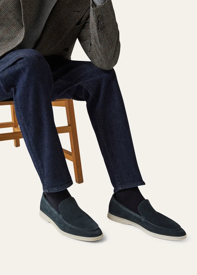 Alternative view of Loro Piana Summer Walk Loafers Classic Blue FAE8124_W019